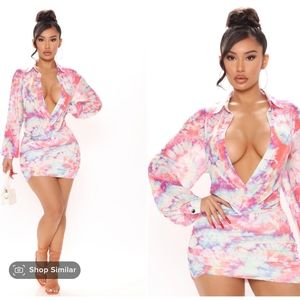 Fashion Nova,  Multicolor Mini Dress